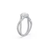 Infinity Inspired Full Halo Engagement Ring Platinum or White Gold Turned to view