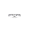 Classic Round Solitaire Vintage Inspired Engagement Ring Classic Round Solitaire Secret Halo Engagement Ring Platinum or White Gold