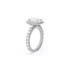 Classic Emerald Cut Full Halo Engagement Ring Platinum or White Gold