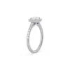 Classic Round Cushion Style Halo Engagement Ring Platinum