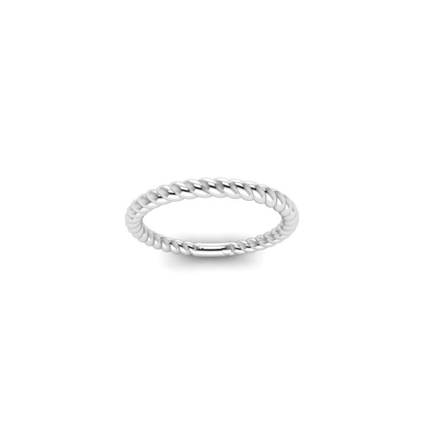 Solid gold rope twist eternity ring symbolising the unbreakable bond of motherhood.