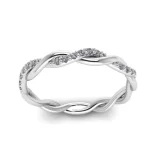 Quality craftsmanship in jewellery remodelling featuring a twisted diamond wedding band.